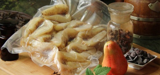 Fruits en sachet sous-vide